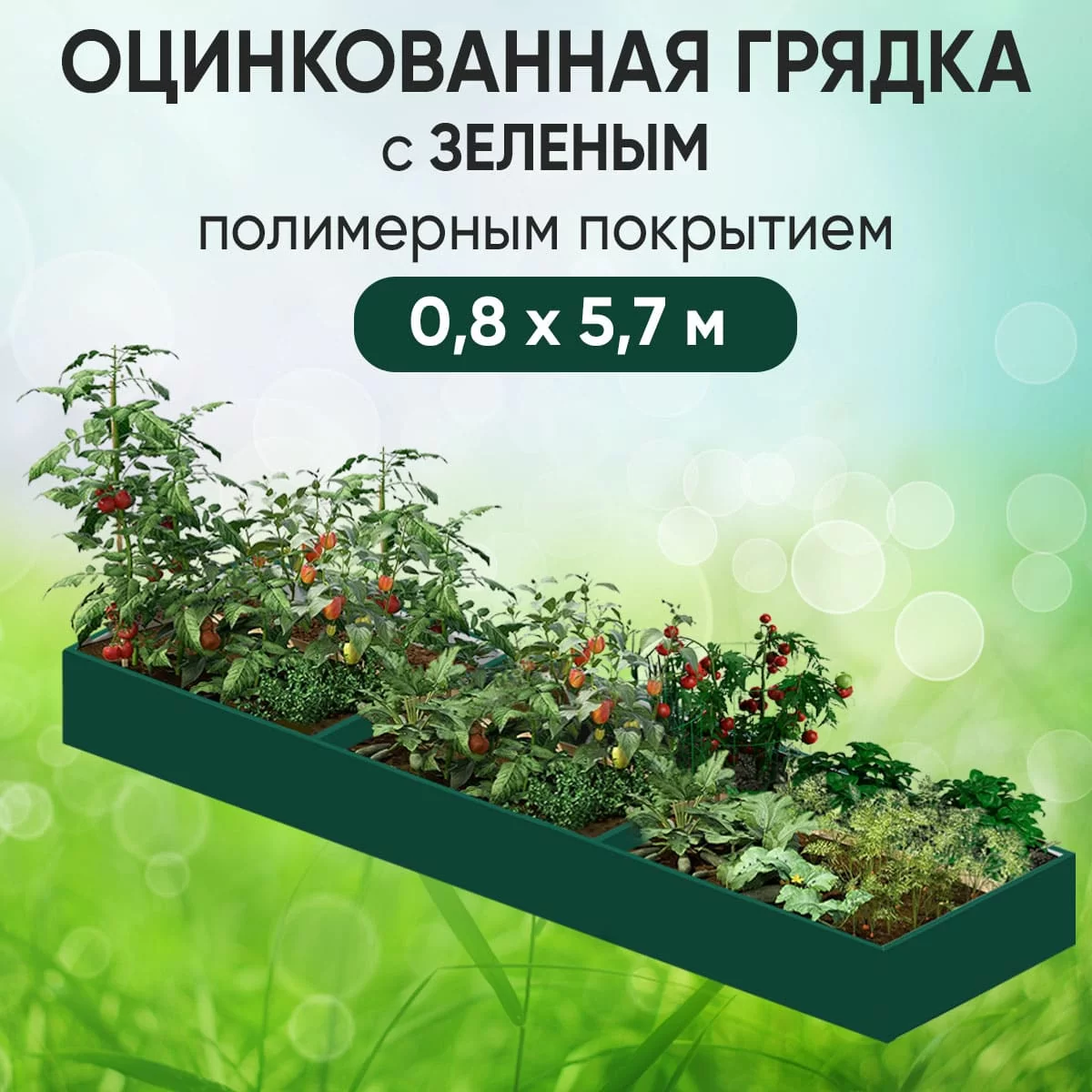Грядка зеленая (0,8 х 5,7)
